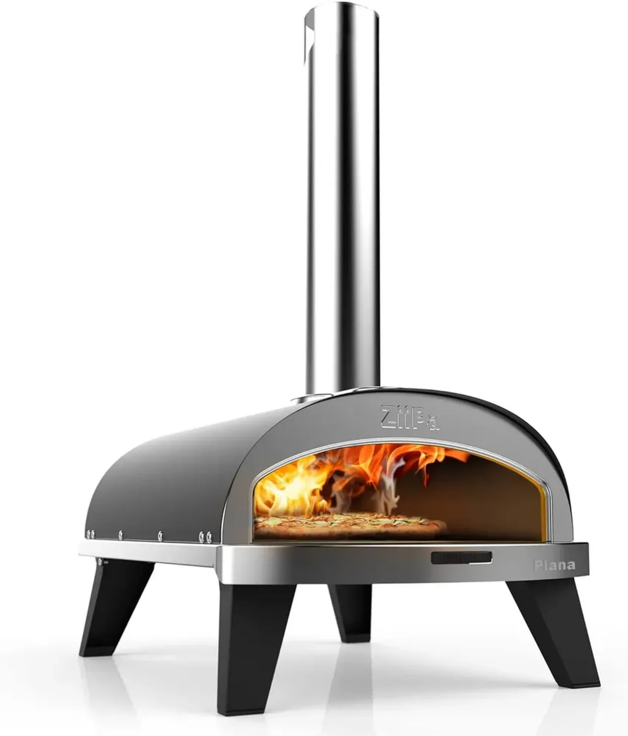 Four à Pizza à Pellets Ultra Compact avec Pierre Réfractaire de 31 cm - Atteint 450°C en 20 min, Cuisson Rapide en 90 sec
